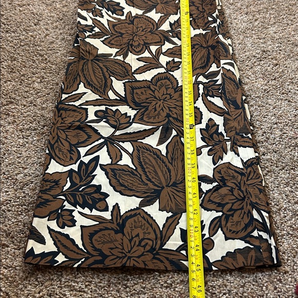 Zara Floral Wide Leg Pants Size S Boho Brown Print SIZE SMALL - Picture 10 of 10